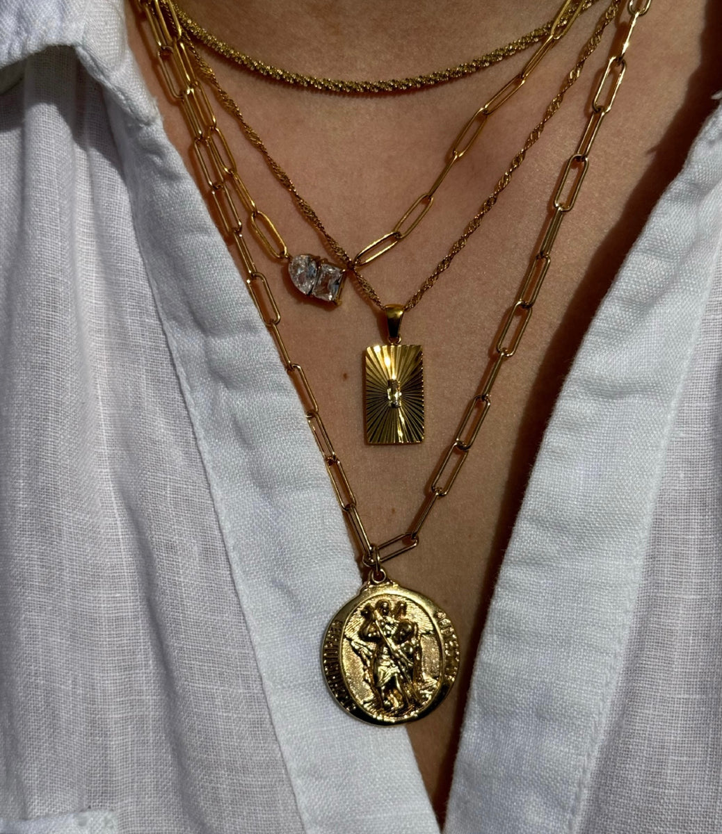 St. Christopher Coin Necklace – SHALLA WISTA STUDIO