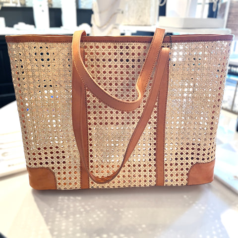 Oversized Tan Woven Tote