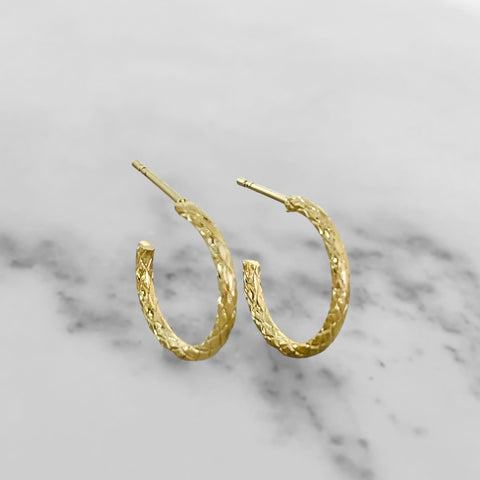 Small Gold Tully Hoops