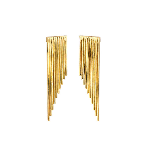 Small Gold Fringe Earrings