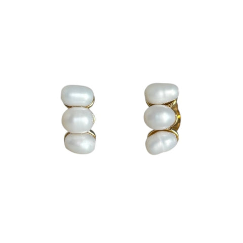 Triple Pearl Studs