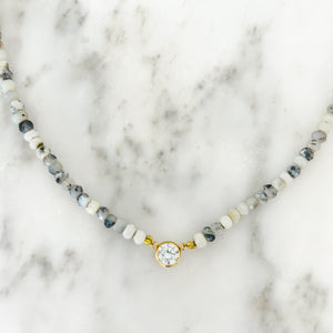 Grey & White Blair Necklace