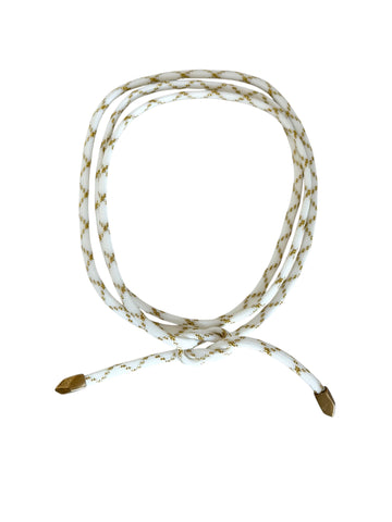 White & Gold Paracord Wrap Necklace