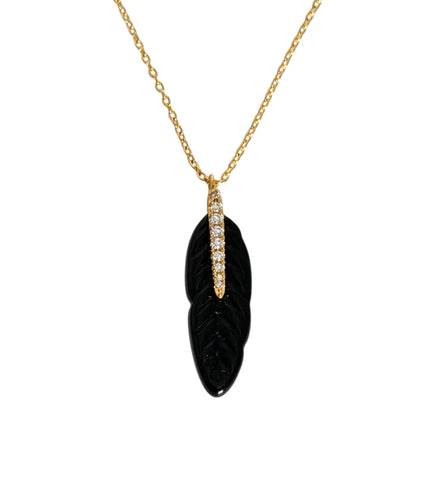 Black Plume Necklace
