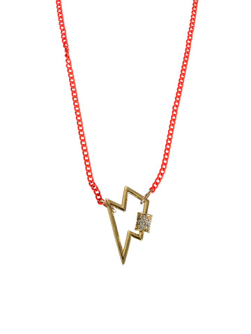 Gold Lightening Bolt - Orange
