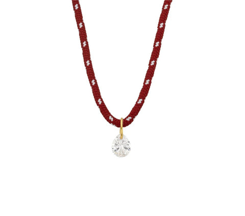 Burgundy Pear Necklace