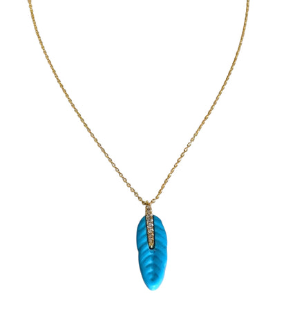 Turquoise Plume Necklace