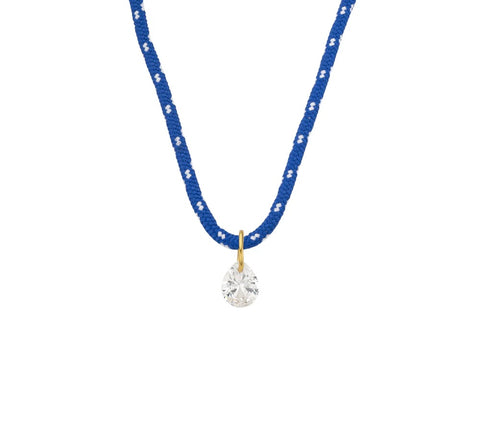 Blue Pear Necklace