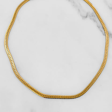 Best Selling Thin Gold Herringbone Choker
