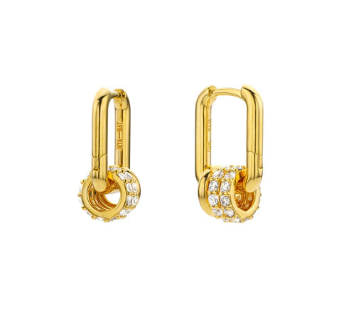 Gold Jazzy Rock Earrings