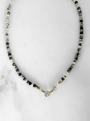 Grey & White Blair Necklace