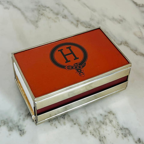 Orange Hermes Matchbox Cover