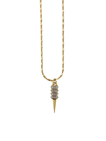 Long Baguette Spike Necklace