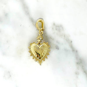 Flaming Heart Charm