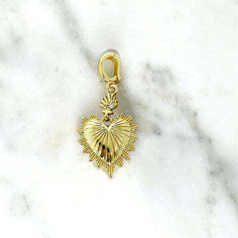 Flaming Heart Charm