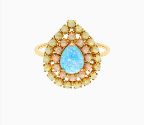 Opal Halo Ring