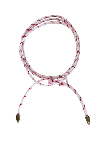 Red & White Paracord Wrap Necklace