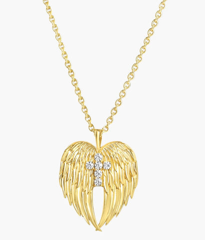 Divine Wings Cross Necklace
