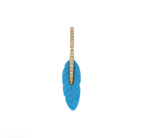 Turquoise Plume Earring
