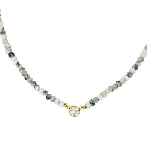 Grey & White Blair Necklace