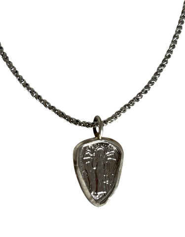 Silver Guardian angel necklace