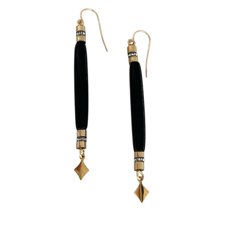 Black Bone Earring