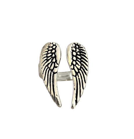 Silver Angel Wing Ring