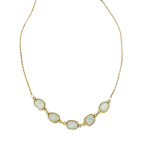 Gold Opal Necklace