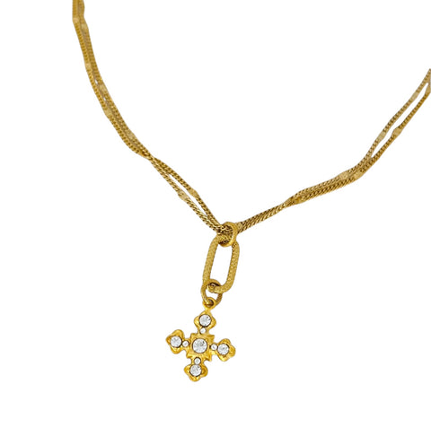 Gold Quatrefoil Necklace