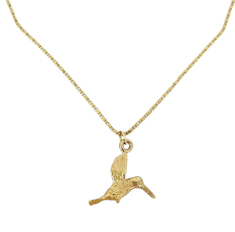 Gold Hummingbird Necklace