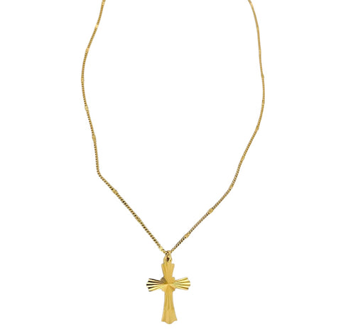 Gold Celeste Cross Necklace