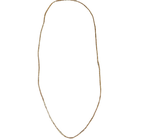 Long Silver Bead Necklace