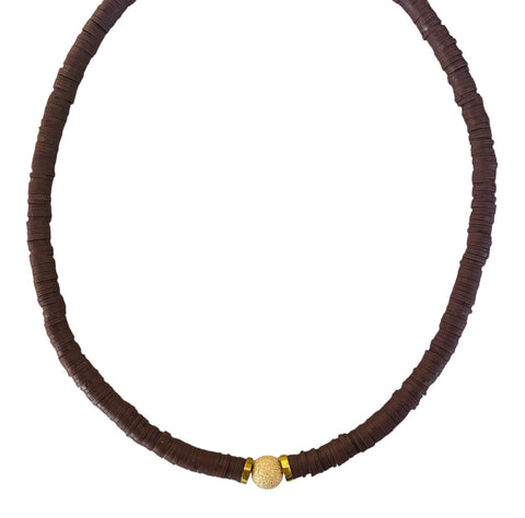 Brown // Gold Stardust Choker