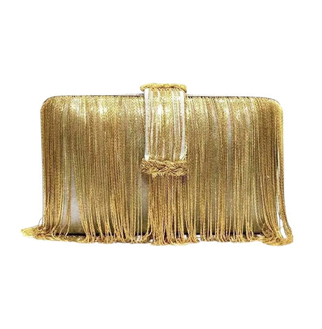 Gray Gold Chunky Clutch