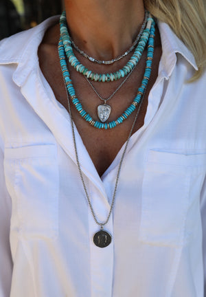 Silver Guardian angel necklace