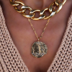 Gold Livia Coin Necklace