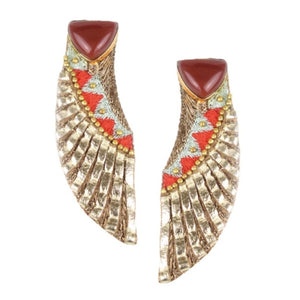 Red / Gold Simone Earrings