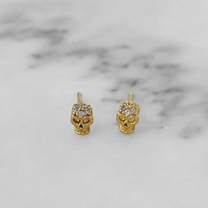 Gold Skull Studs