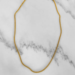 Gold Curb Baseball Chain