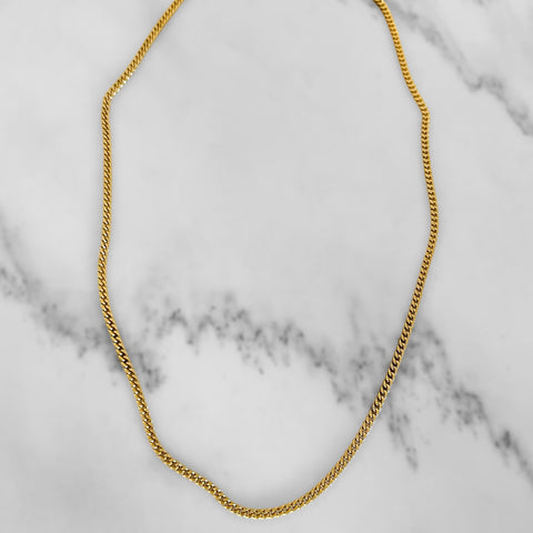 Gold Curb Baseball Chain