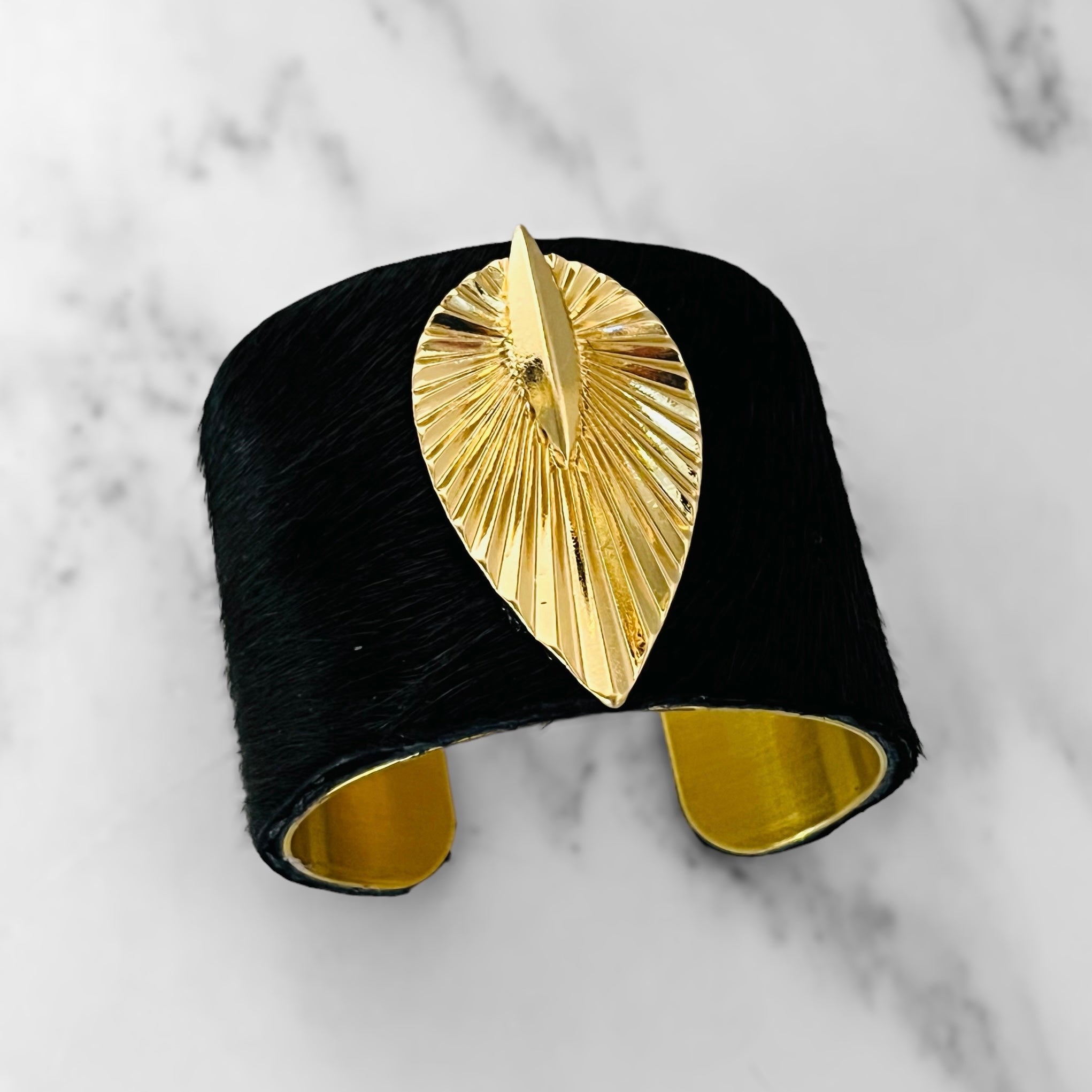 Black // Gold Leaf Cuff