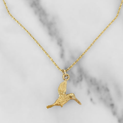 Gold Hummingbird Necklace