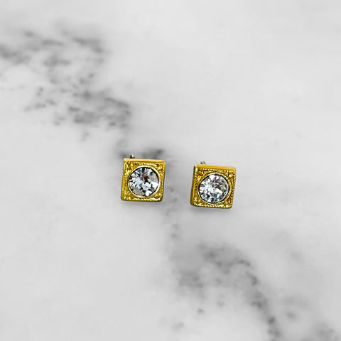 Gold Gemma Studs