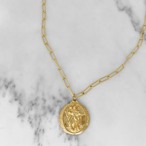 St. Christopher Coin Necklace
