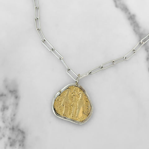 Mixed Metal Oliver Coin Necklace