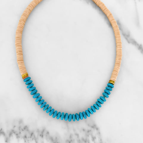 Turquoise // Peach Necklace