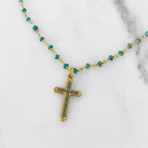 Turquoise Cross Necklace