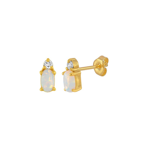 Opal Deco Studs