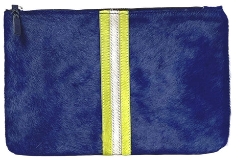 Parker & Hyde // Navy and Yellow Stripe Clutch