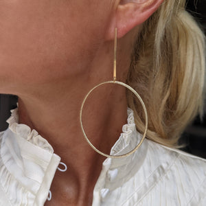 Large Gold Post + Hoop Earrings